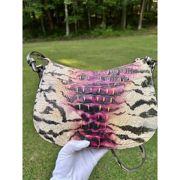 Brahmin Shayna Starlit Ombre Melbourne Croc Embossed Crossbody  NWT - Picture 4 of 16